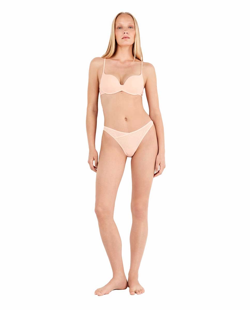Tanga corte en V - Gisela - Rosa claro Rosa claro-4