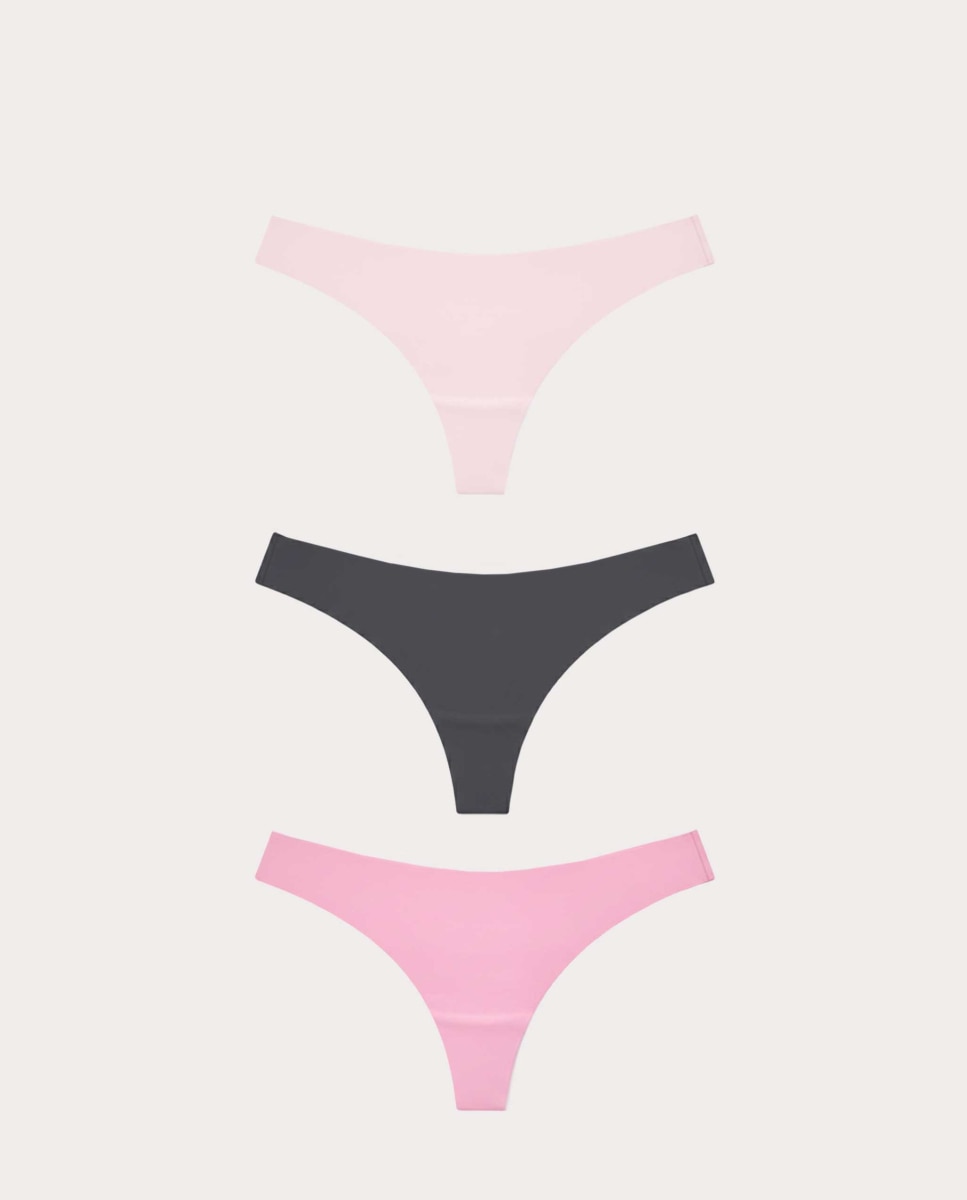 Gisela - Pack de 3 braguitas brasileñas de mujer en colores surtidos.