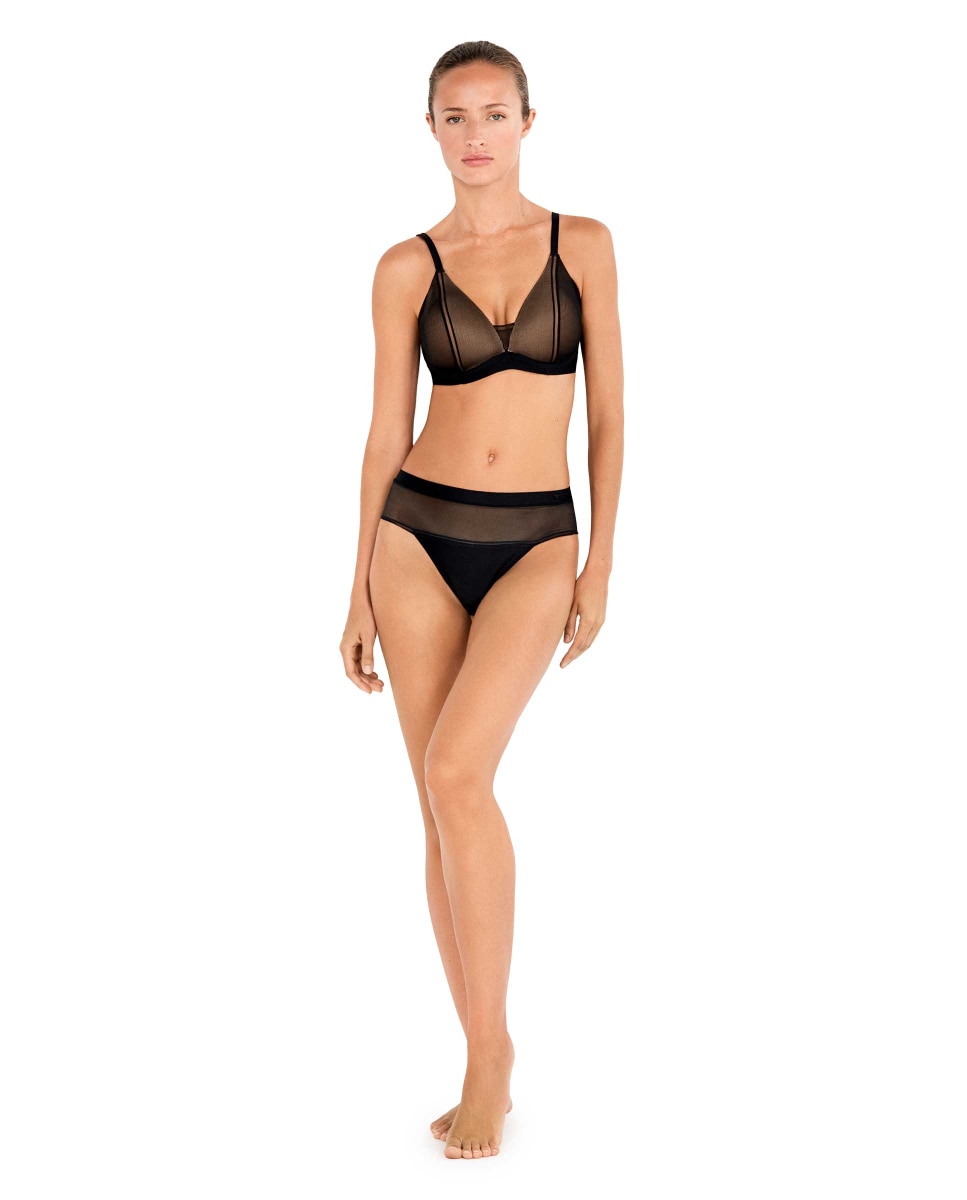 Sujetador sin aro de mujer - Gisela - Negro Negro-4
