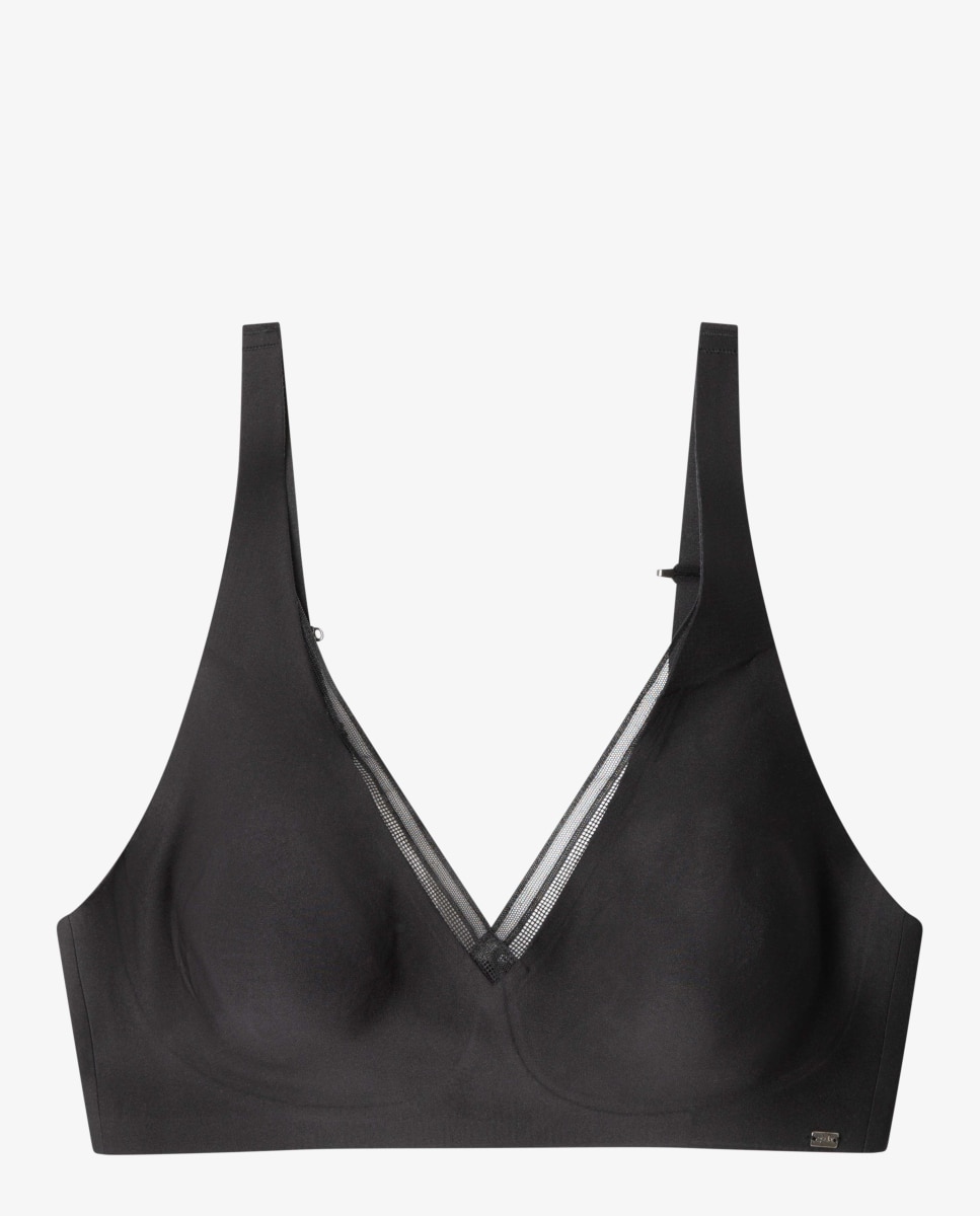 Sujetador reductor de mujer sin aros - Gisela - Negro Negro-5