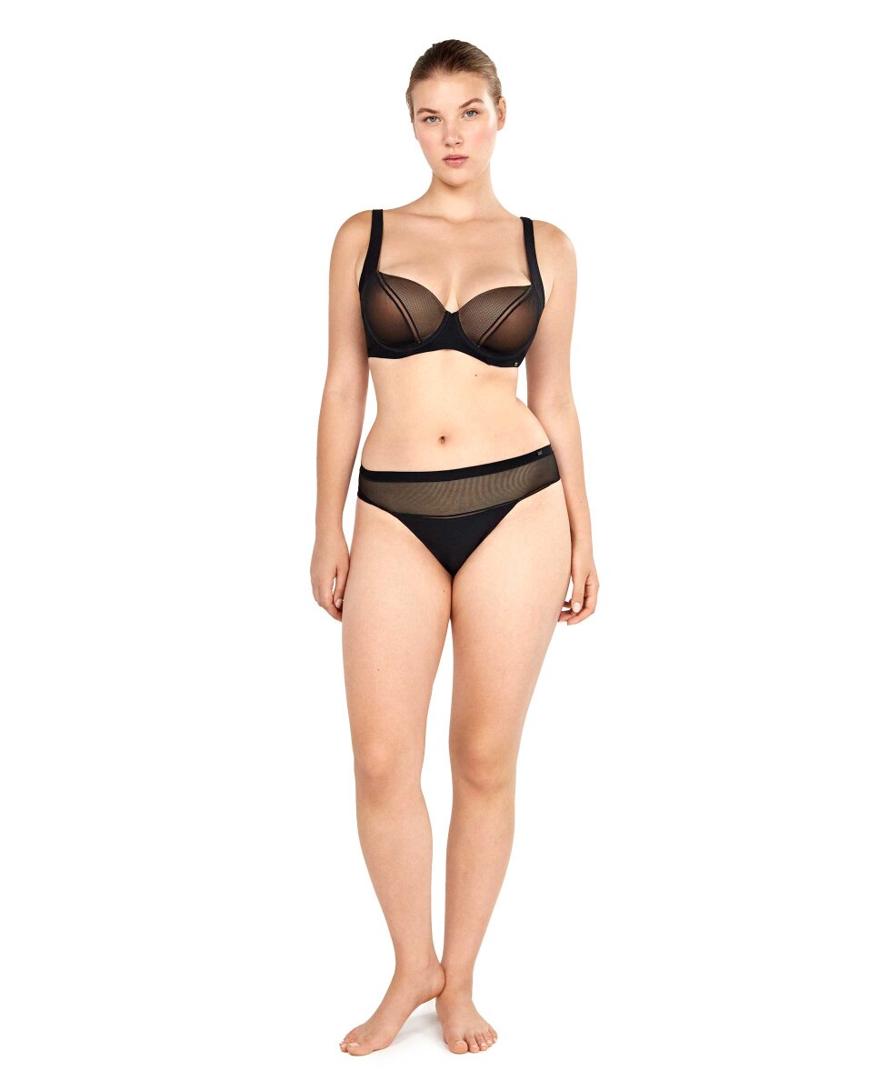 Sujetador con aro de mujer con foam y con aros - Gisela - Negro Negro-5