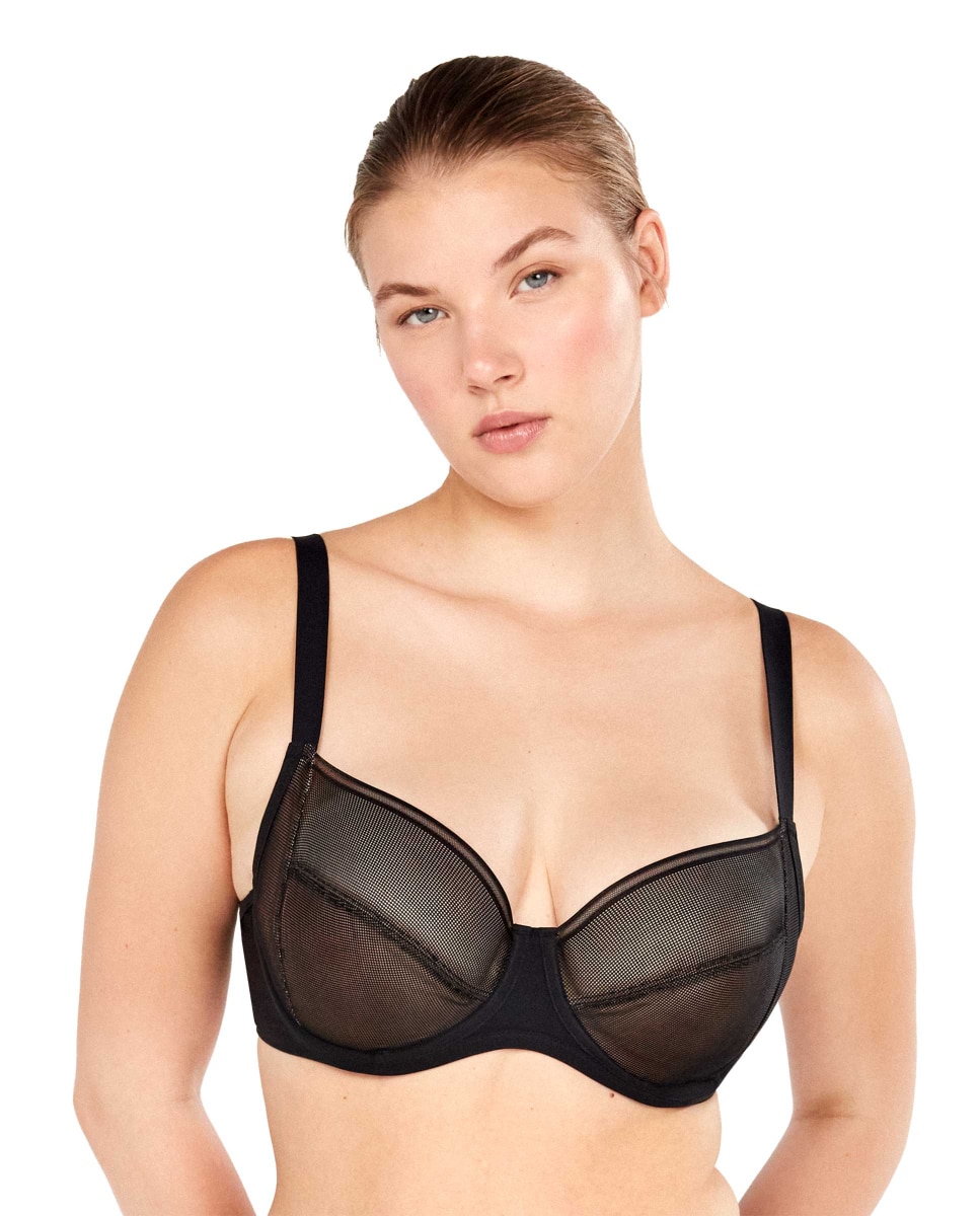 Sujetador con aro de mujer sin foam y con aros - Gisela - Negro Negro-1