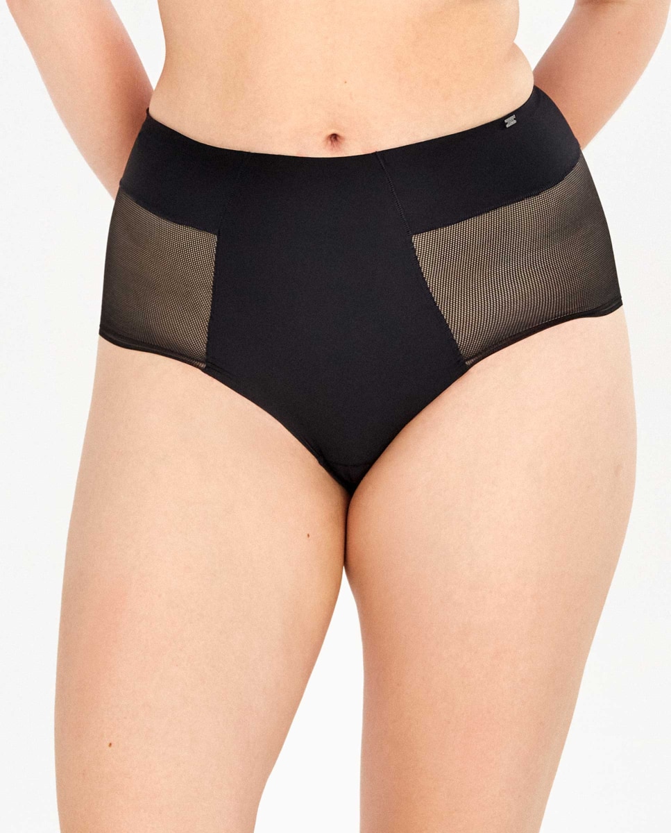 Braguita de cintura alta termofusionada - Gisela - Negro Negro-1