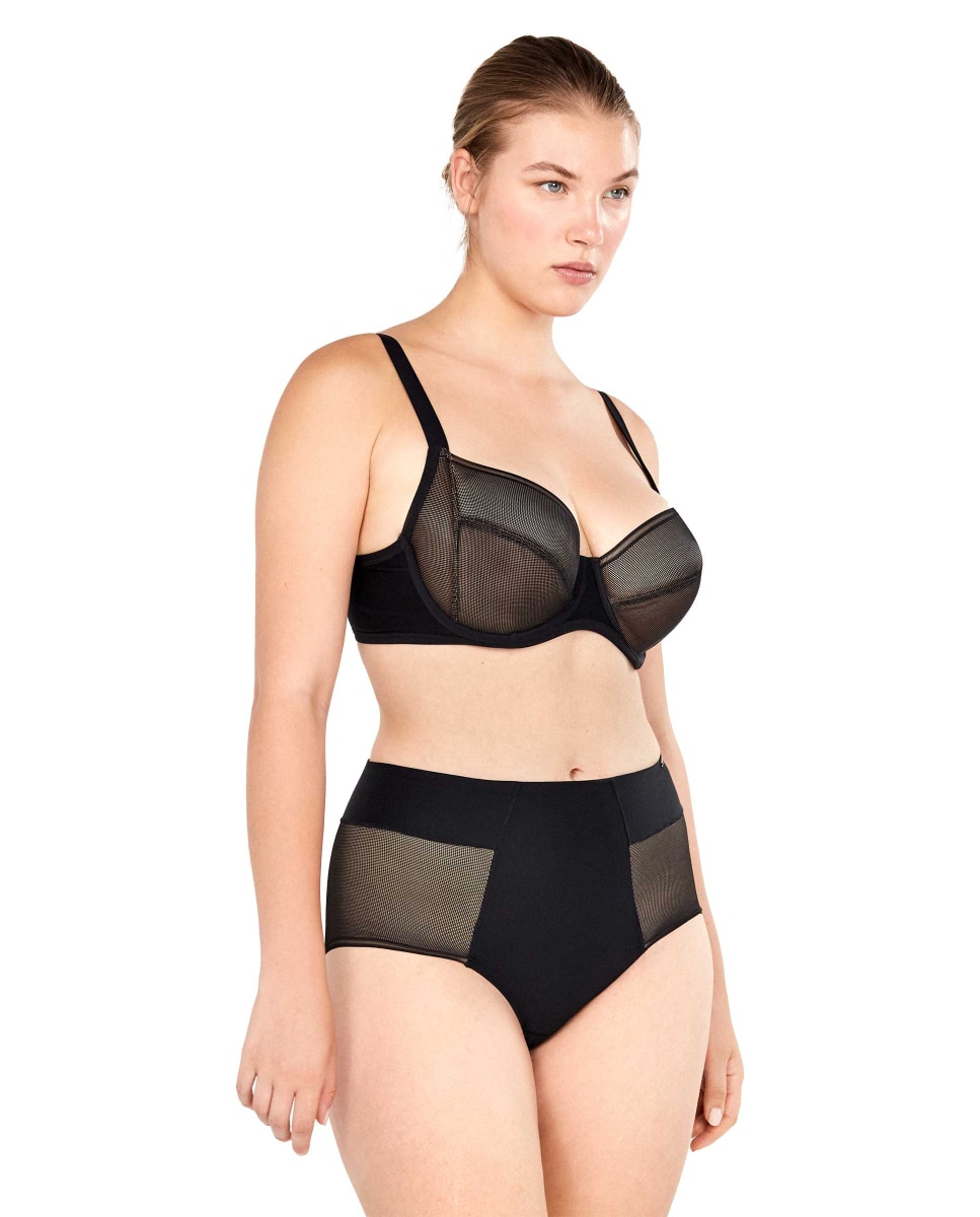 Braguita de cintura alta termofusionada - Gisela - Negro Negro-2