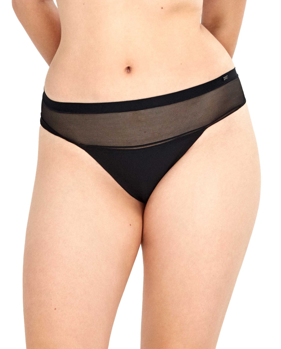 Braguita brasileña con diseño femenino - Gisela - Negro Negro-1