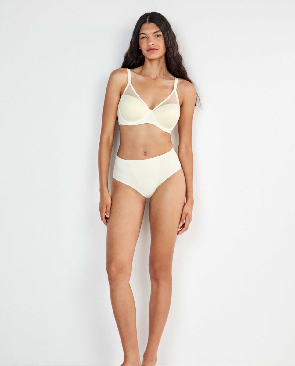 Braguita clásica alta de mujer - Gisela - Beige Beige-1
