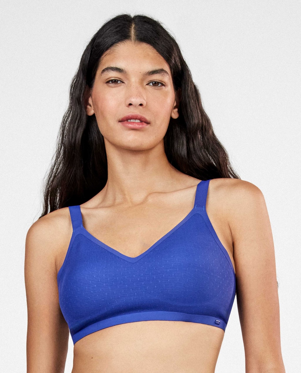 Sujetador capacidad de mujer copa extraíble - Gisela - Azul Azul-2