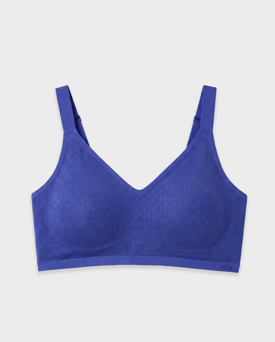 Sujetador capacidad de mujer copa extraíble - Gisela - Azul Azul-5