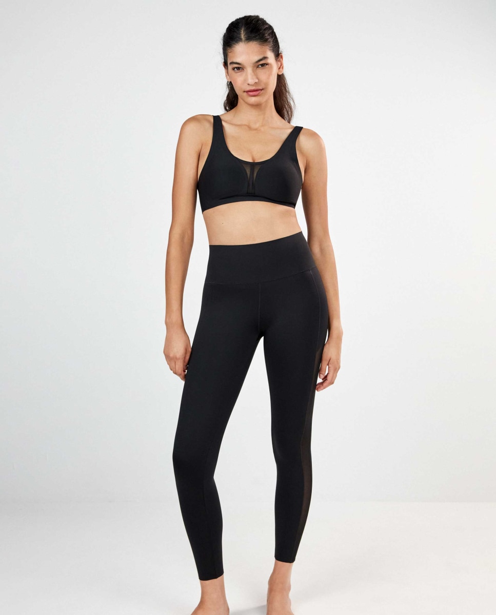 Sujetador deportivo de mujer sujeción ligera - Gisela - Negro Negro-1