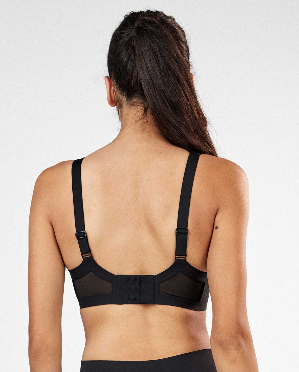 Sujetador deportivo de mujer sujeción ligera - Gisela - Negro Negro-4