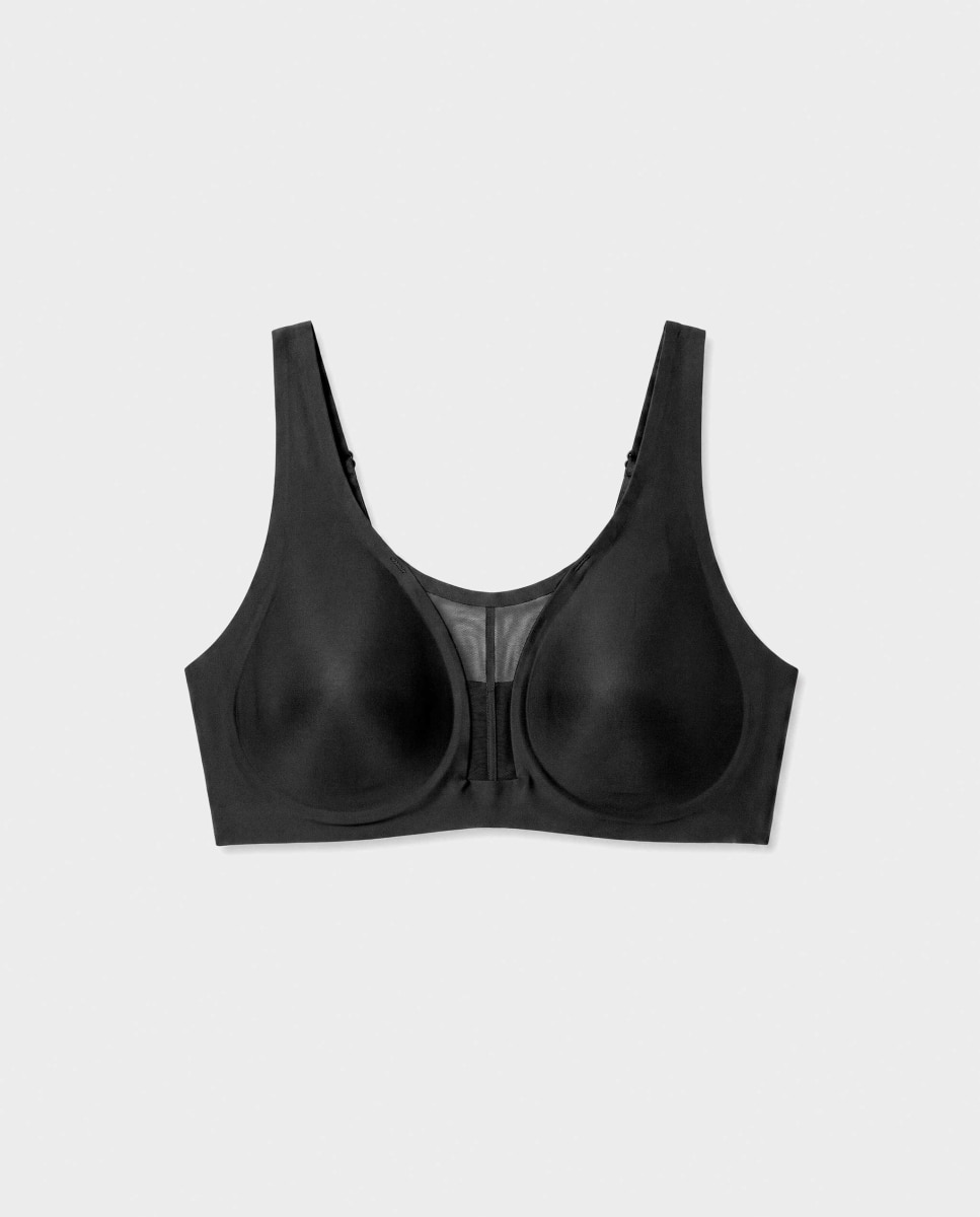 Sujetador deportivo de mujer sujeción ligera - Gisela - Negro Negro-5