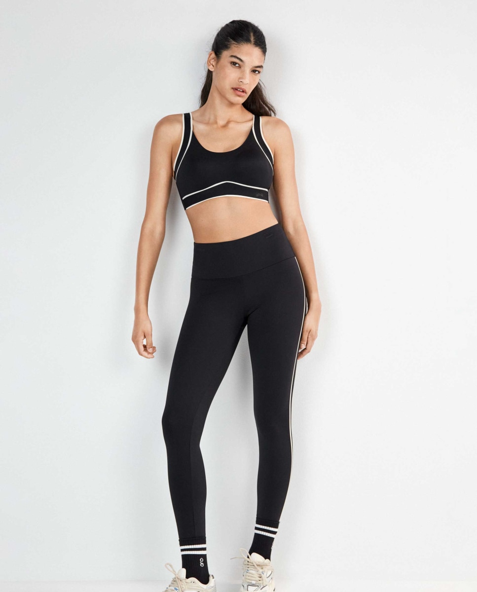 Sujetador deportivo de mujer alta sujeción - Gisela - Negro Negro-2