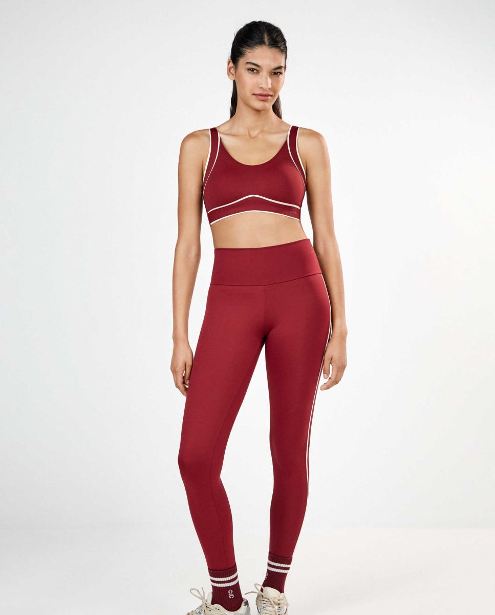 Legging deportivo de mujer comfort - Gisela - Granate Granate-1