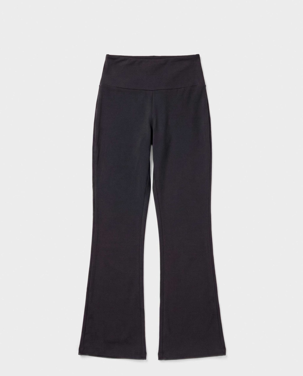 Legging deportivo largo flare de mujer - Gisela - Negro Negro-5