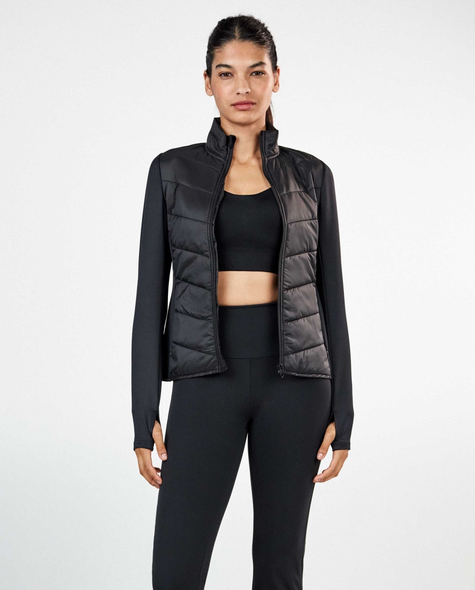 Chaqueta deportiva de mujer acolchada - Gisela - Negro Negro-3