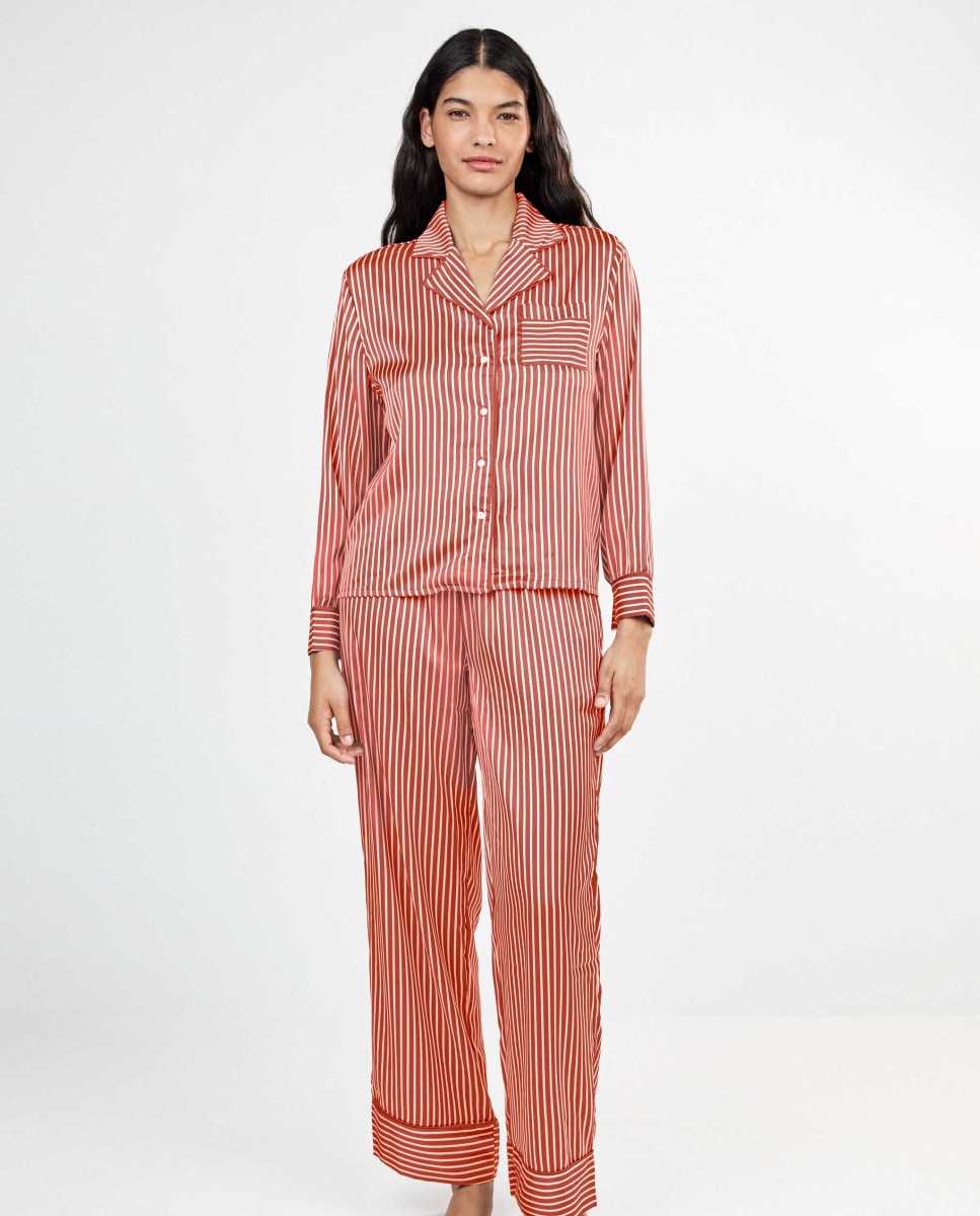 Pijama camisero de mujer satinado - Gisela - Caldera Caldera-1