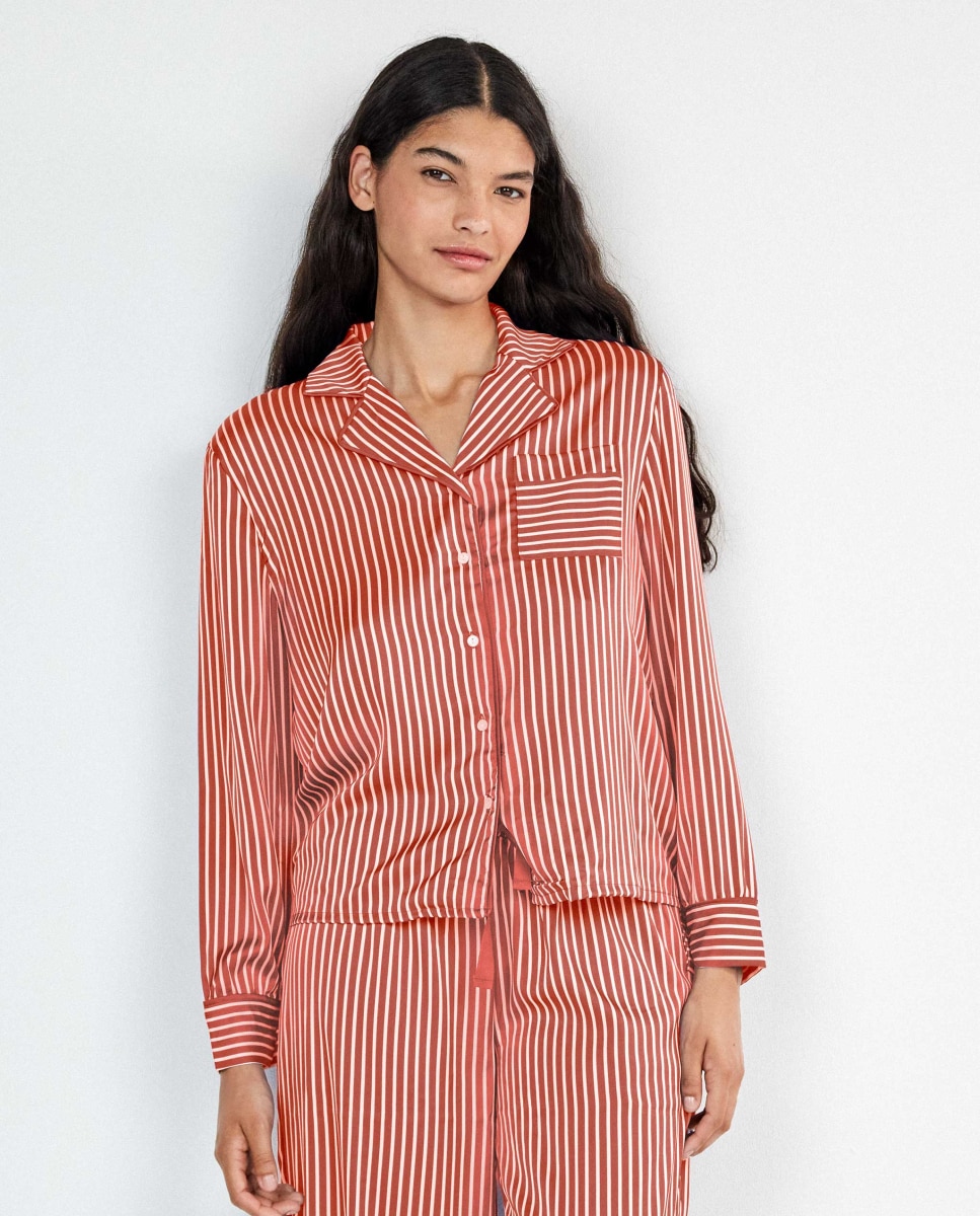Pijama camisero de mujer satinado - Gisela - Caldera Caldera-2