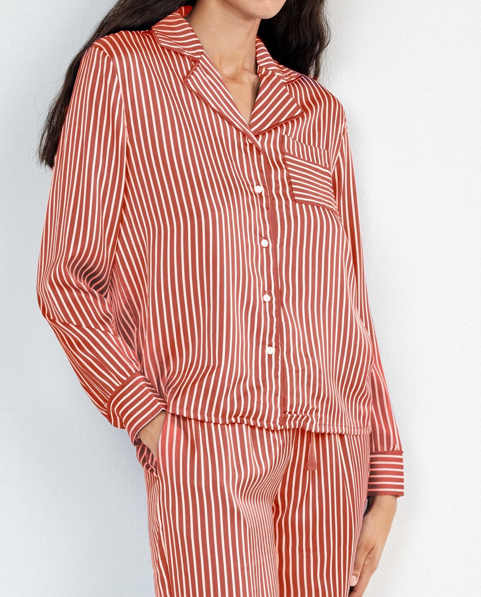 Pijama camisero de mujer satinado - Gisela - Caldera Caldera-3