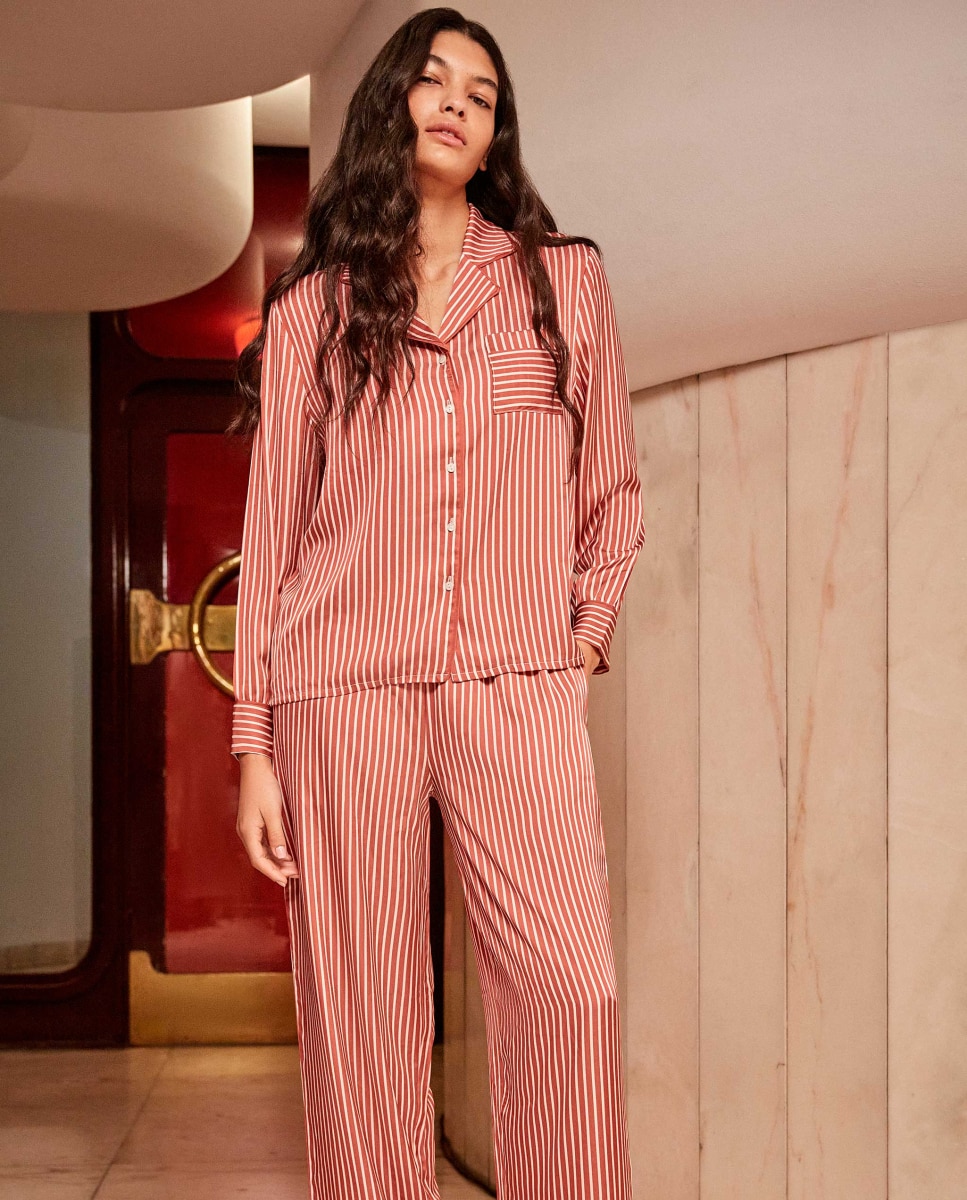Pijama camisero de mujer satinado - Gisela - Caldera Caldera-5