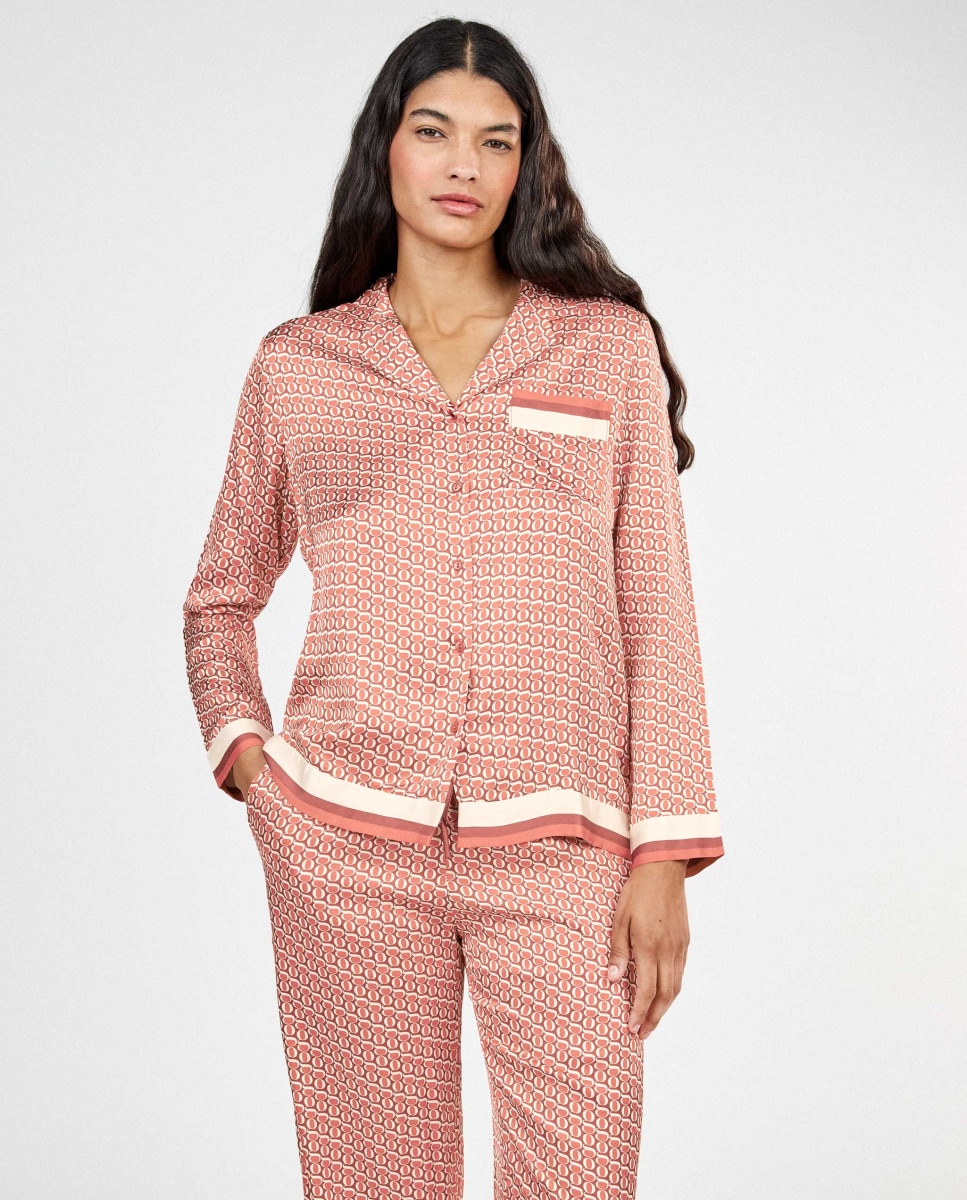 Pijama camisero de mujer - Gisela - Rosa Rosa-2