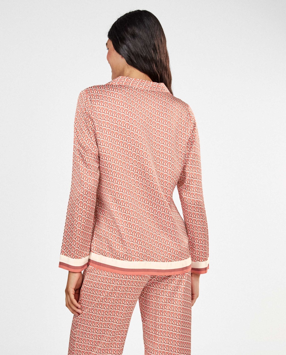 Pijama camisero de mujer - Gisela - Rosa Rosa-3