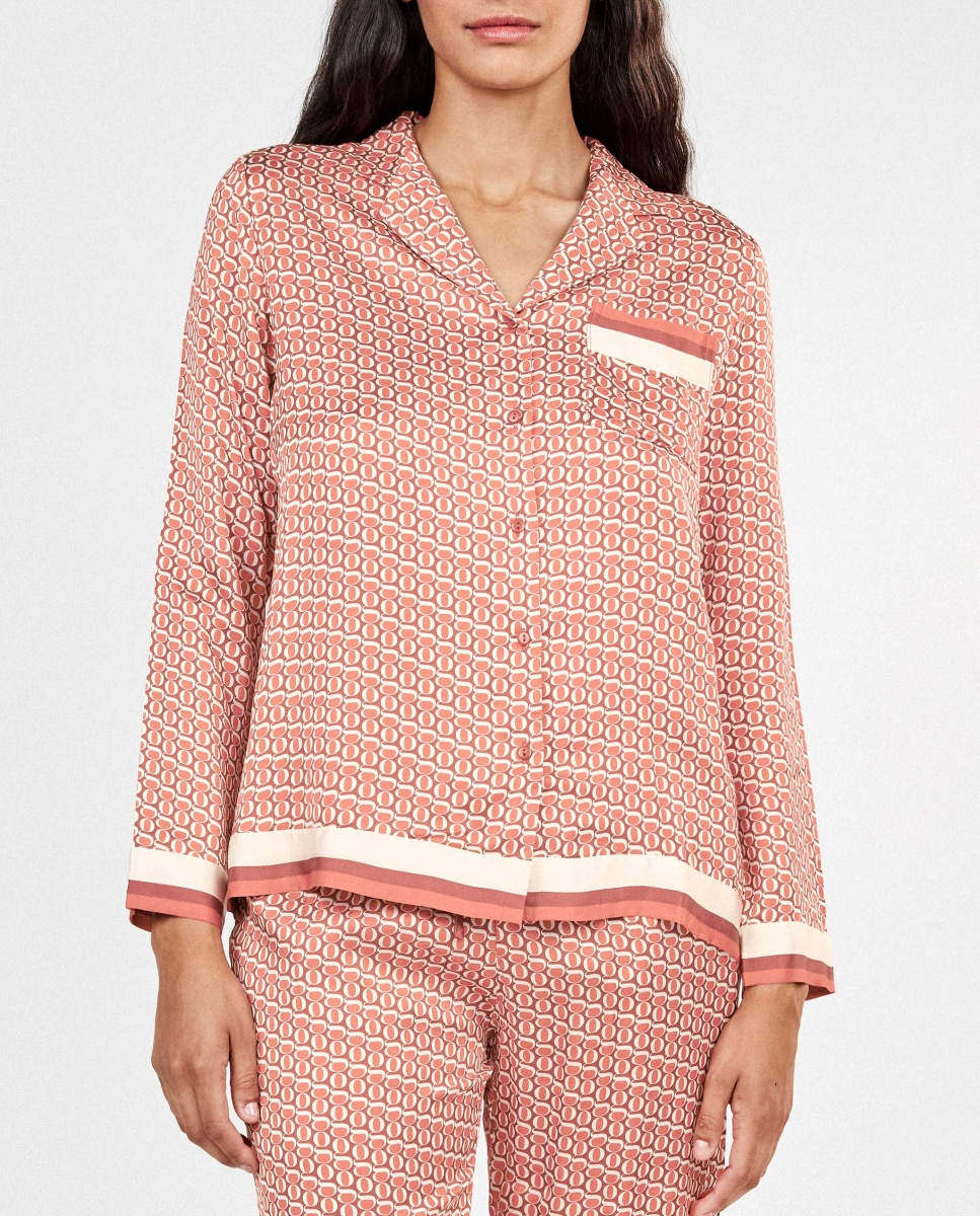 Pijama camisero de mujer - Gisela - Rosa Rosa-4