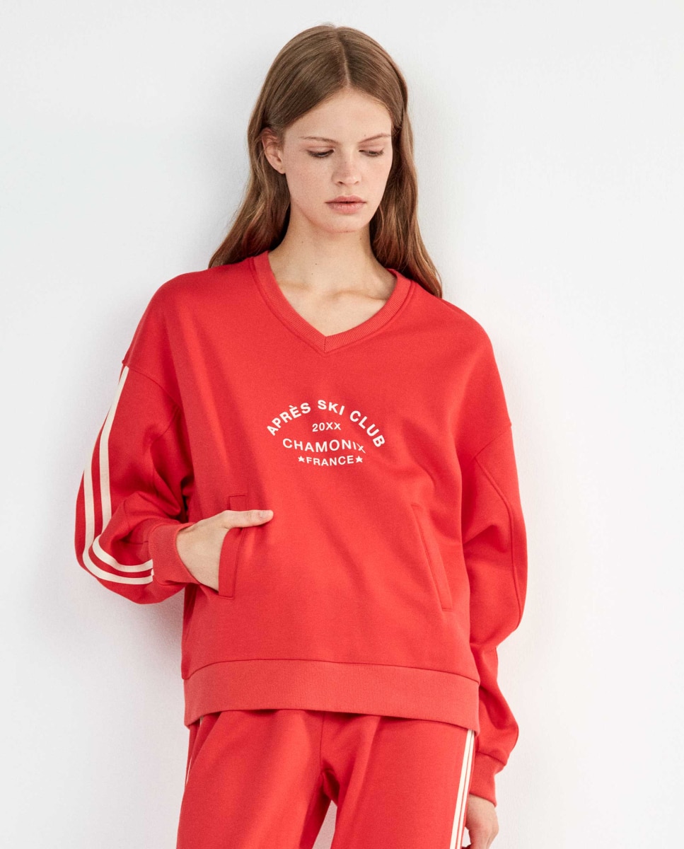 Pijama sport de mujer - Gisela - Rojo Rojo-2