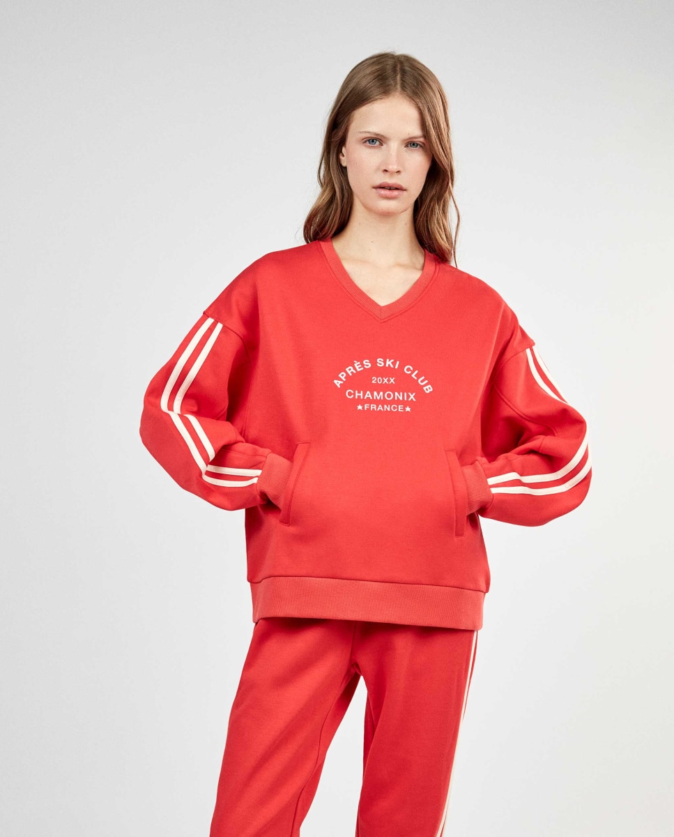 Pijama sport de mujer - Gisela - Rojo Rojo-4