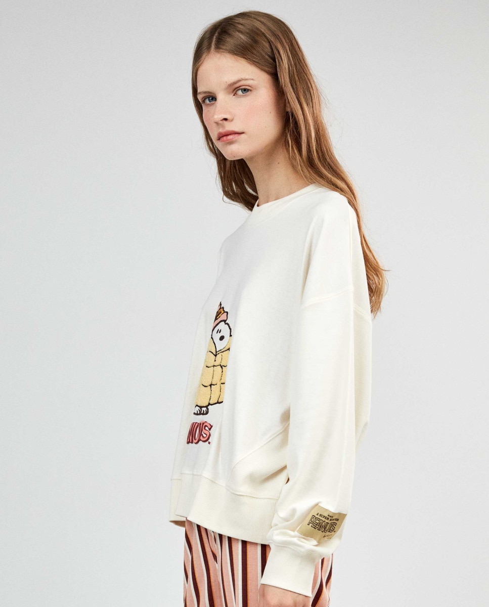 Pijama largo de mujer snoopy - Gisela - Crudo Crudo-3