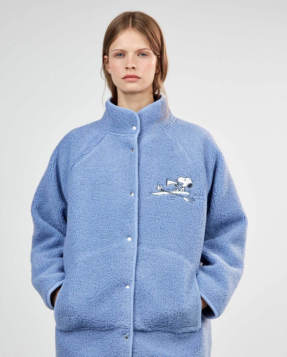 Chaqueta snoopy en felpa perchada - Gisela - Azul Azul-3