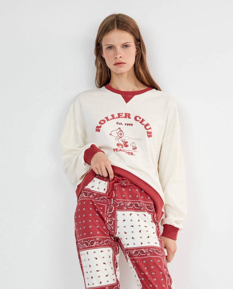 Pijama largo de mujer snoopy - Gisela - Crudo Crudo-2