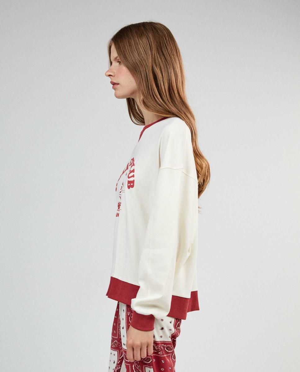 Pijama largo de mujer snoopy - Gisela - Crudo Crudo-4