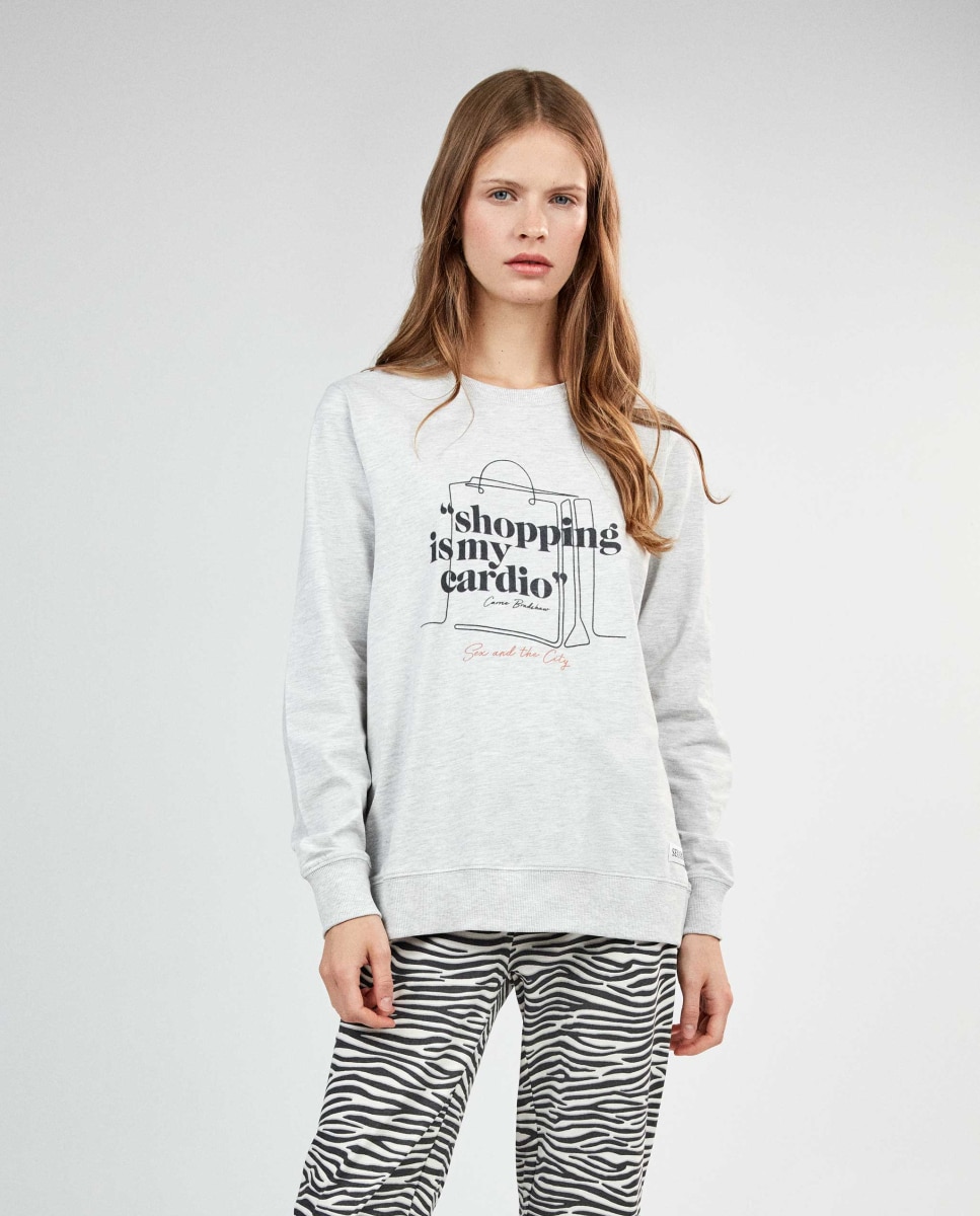Pijama largo de mujer sex and the city - Gisela - Gris Gris-3