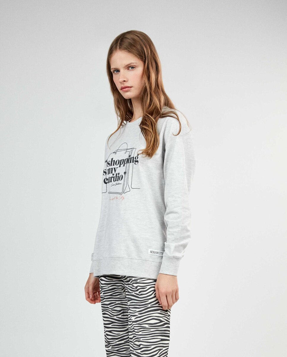 Pijama largo de mujer sex and the city - Gisela - Gris Gris-4