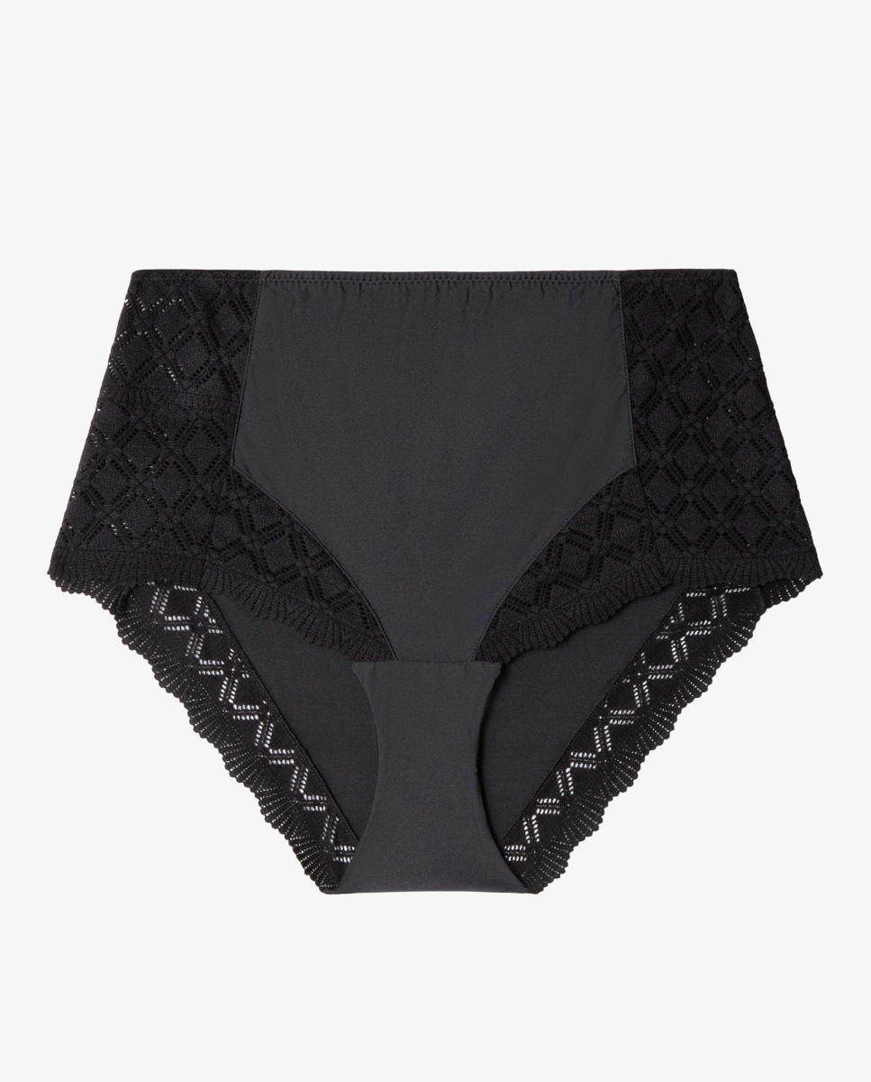 Braguita clásica alta de mujer - Gisela - Negro Negro-5