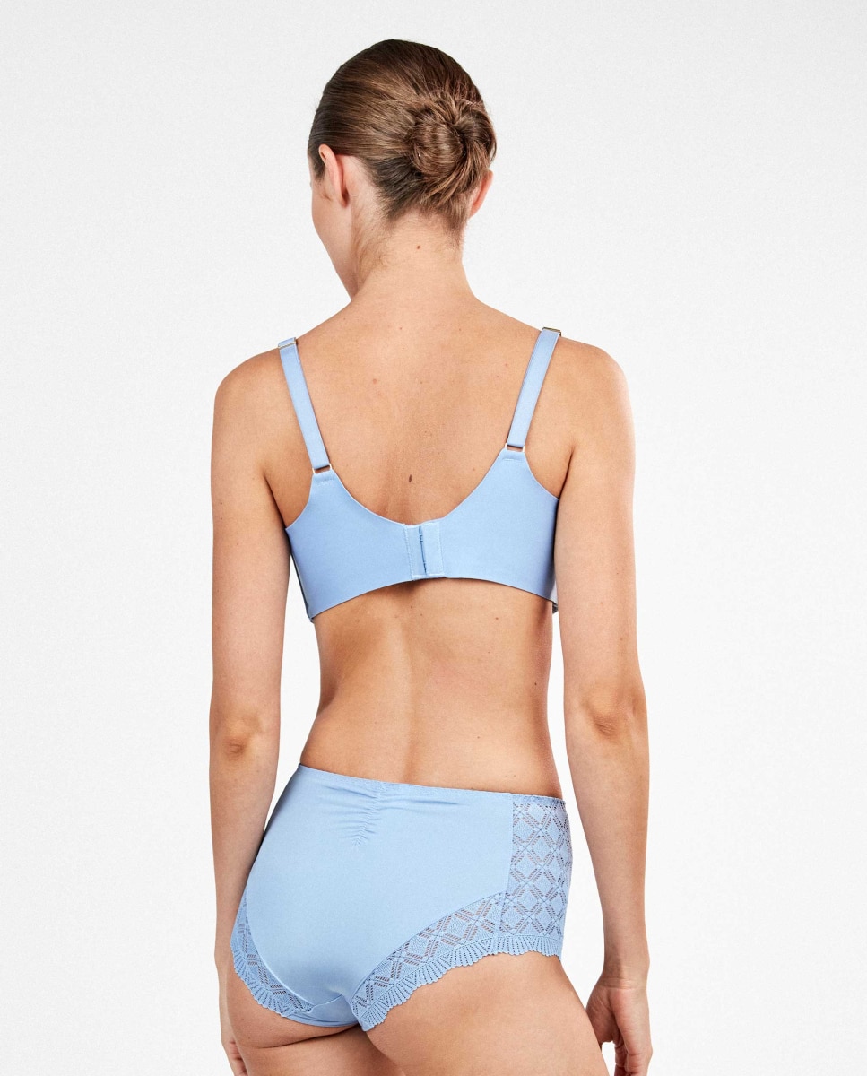 Braguita clásica alta de mujer - Gisela - Azul celeste Azul celeste-5