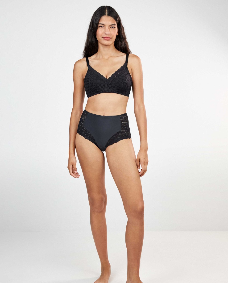 Sujetador capacidad de mujer sin aro - Gisela - Negro Negro-2