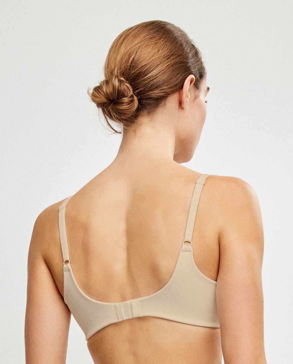 Sujetador capacidad de mujer efecto reductor con aro y foam, de microfibra - Gisela - Piel Piel-3