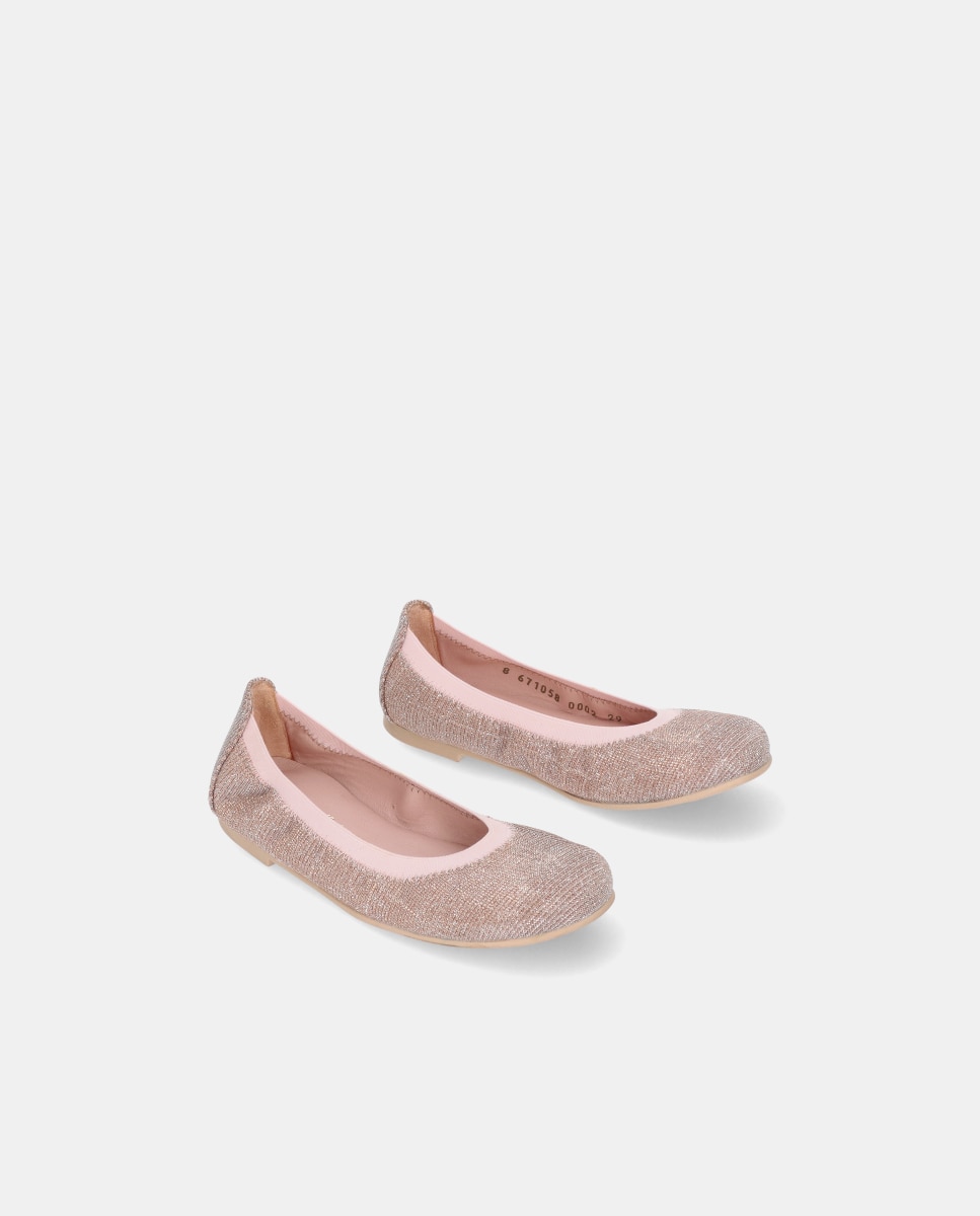 Bailarinas Hannah de niña en tela brillante - Pretty Ballerinas - Oro Oro-3