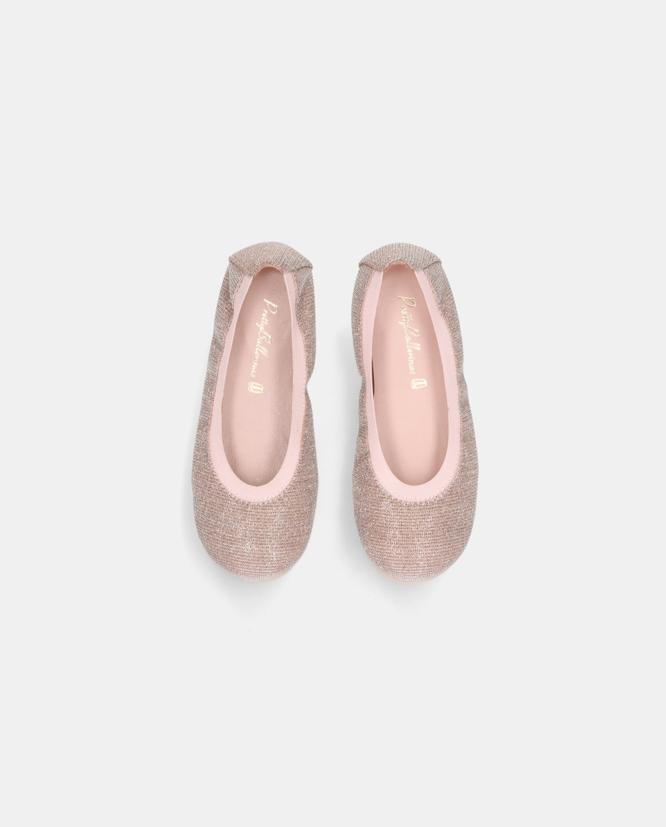 Bailarinas Hannah de niña en tela brillante - Pretty Ballerinas - Oro Oro-2