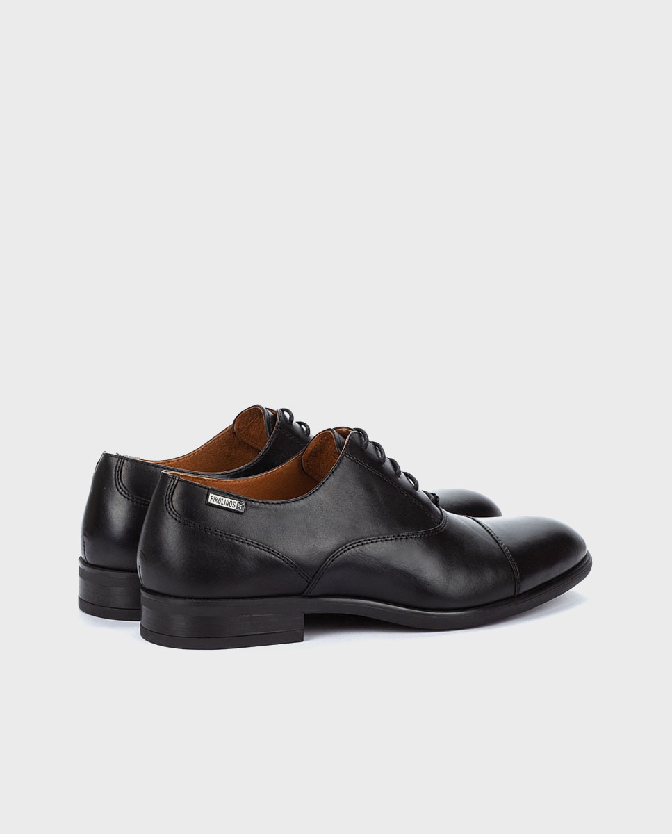 Zapatos de cordones de hombre de piel con plantilla extraíble - Pikolinos - Negro Negro-2