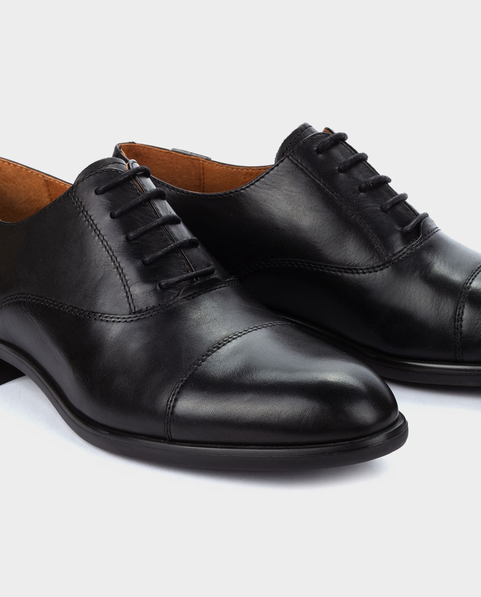 Zapatos de cordones de hombre de piel con plantilla extraíble - Pikolinos - Negro Negro-4