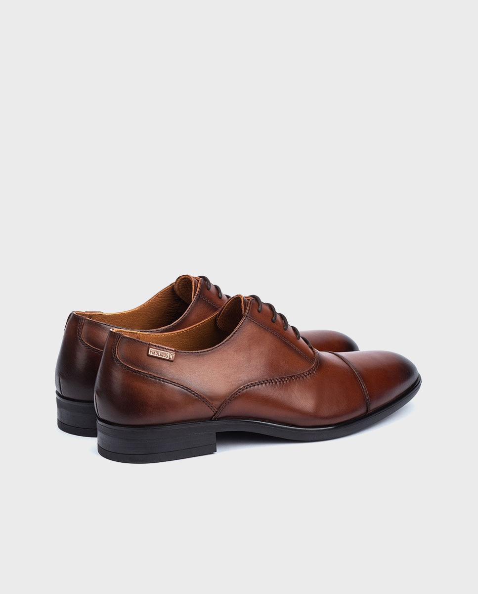 Zapatos de cordones de hombre de piel con plantilla extraíble - Pikolinos - Marrón Marrón-2