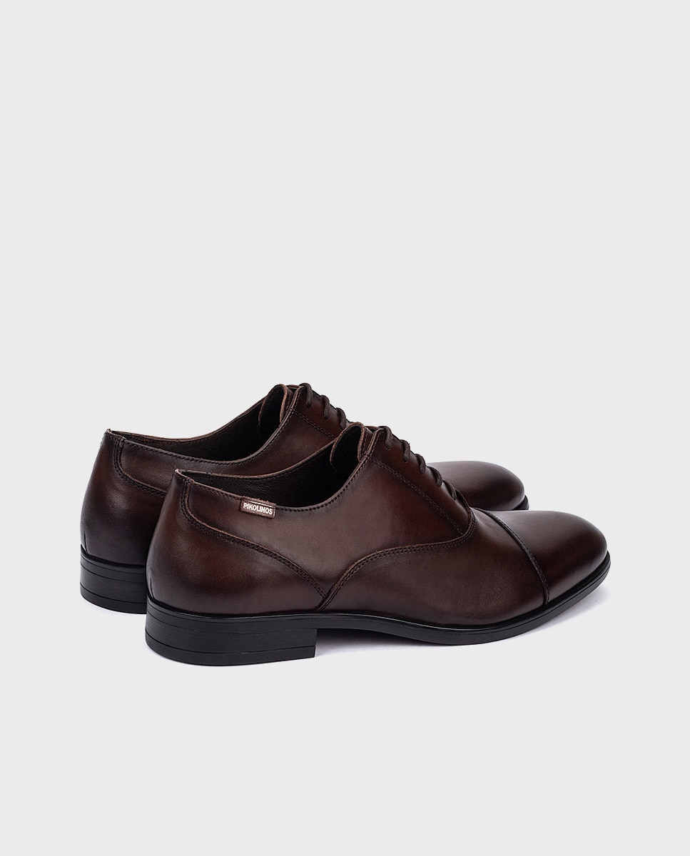 Zapatos de cordones de hombre de piel con plantilla extraíble - Pikolinos - Marrón oscuro Marrón oscuro-2