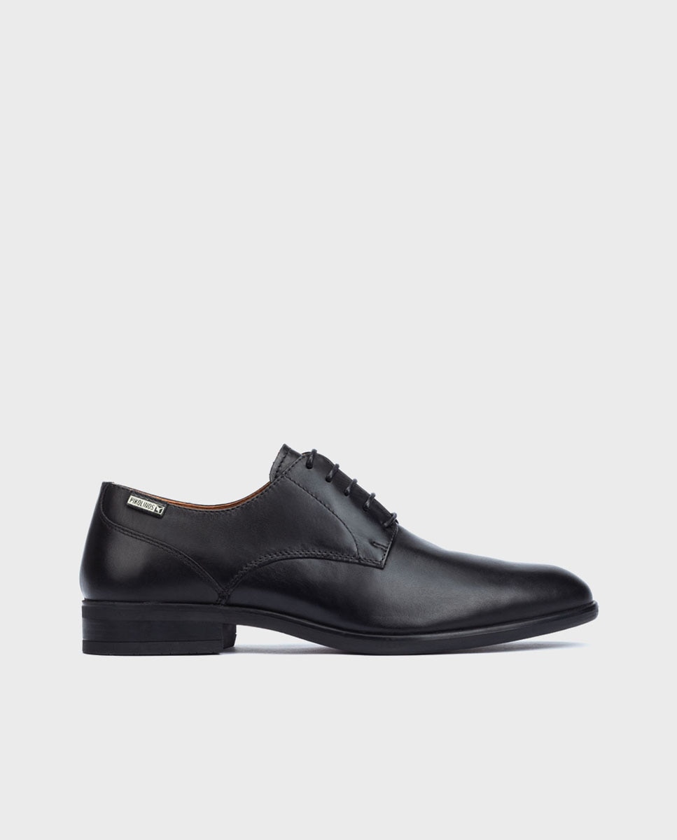 Zapatos de cordones de hombre de piel con plantilla extraíble - Pikolinos - Negro Negro-1