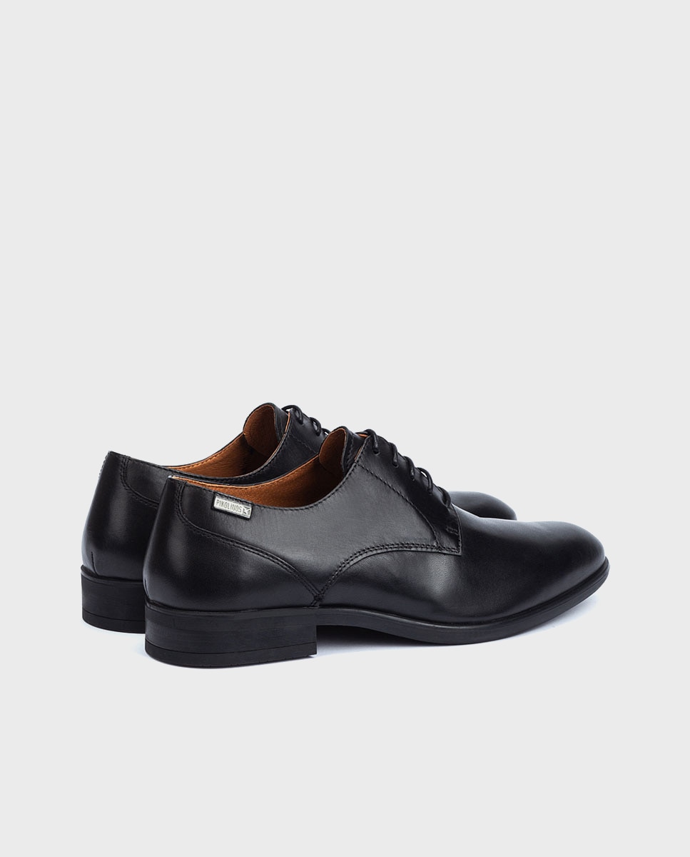 Zapatos de cordones de hombre de piel con plantilla extraíble - Pikolinos - Negro Negro-2