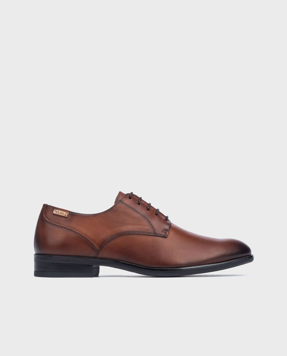 Zapatos de cordones de hombre de piel con plantilla extraíble - Pikolinos - Marrón Marrón-1