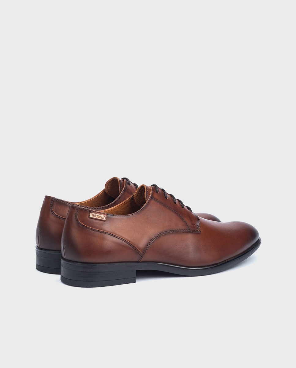 Zapatos de cordones de hombre de piel con plantilla extraíble - Pikolinos - Marrón Marrón-2