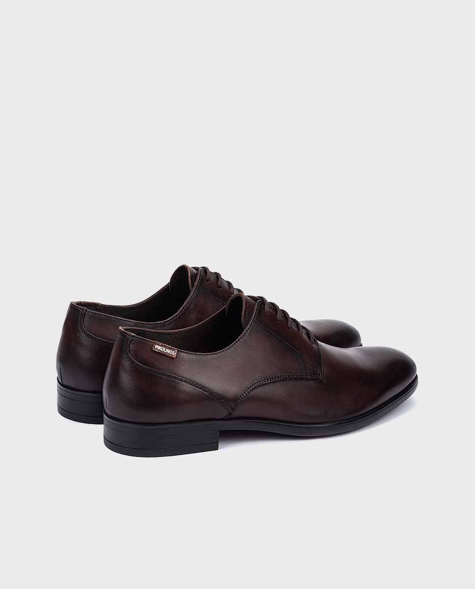 Zapatos de cordones de hombre de piel con plantilla extraíble - Pikolinos - Marrón oscuro Marrón oscuro-2