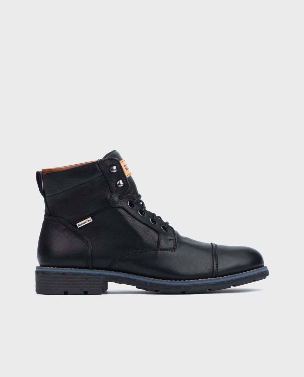 Imagen 1 de Botines de hombre de piel con plantilla extraíble y protección Sympatex - Negro Negro